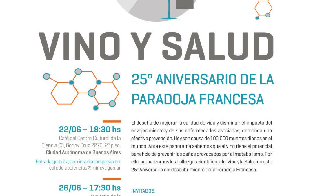 Vino y Salud en el 25º Aniversario de la Paradoja Francesa